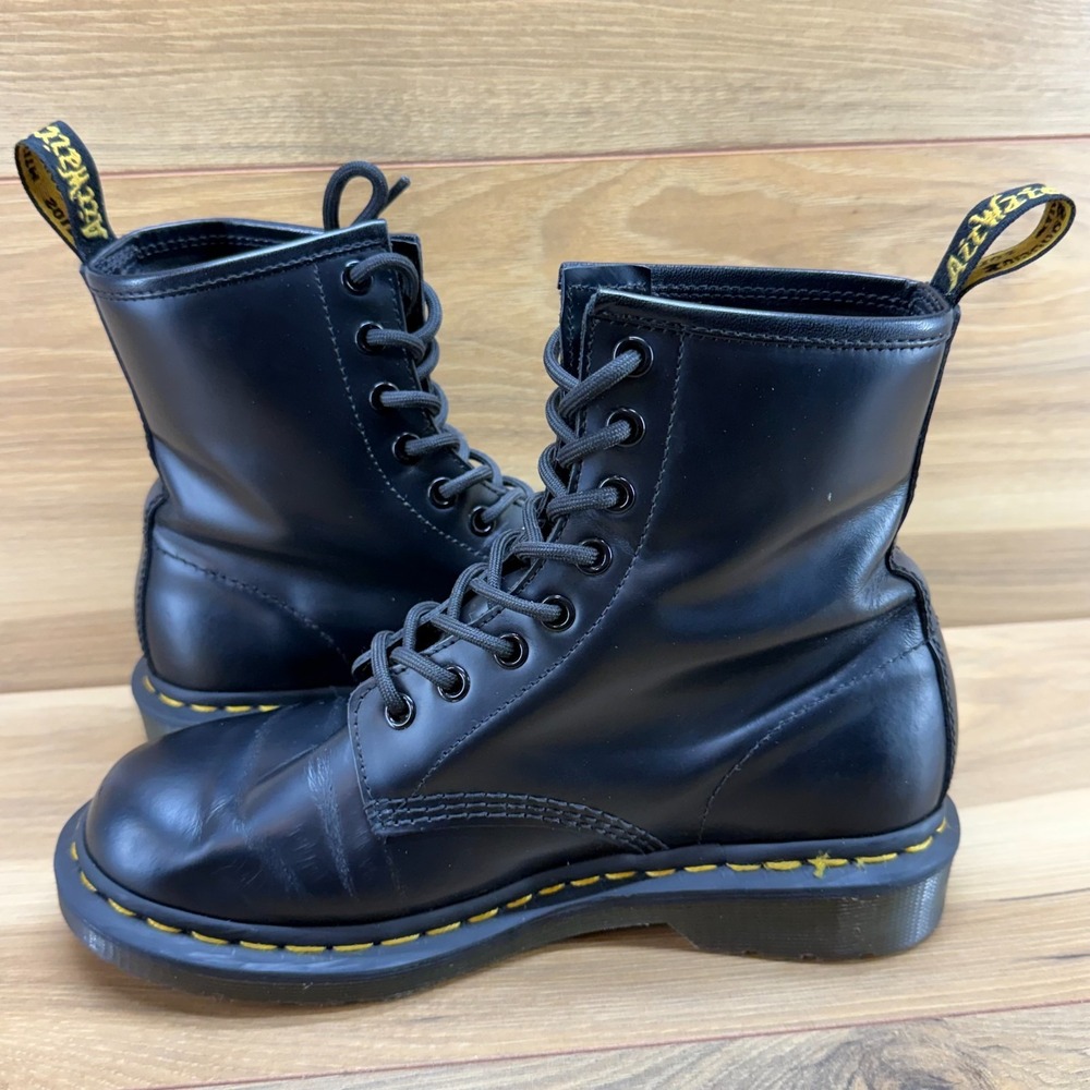 Dr Martens Womens Boots 7 EU 38 Black Leather Combat Grunge Y2K Punk 11821 - Picture 6 of 11